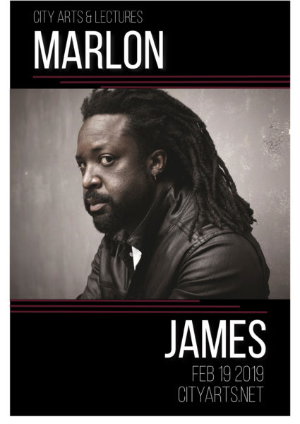 City Arts & Lectures Marlon James Feb 19 2019. cityarts.net