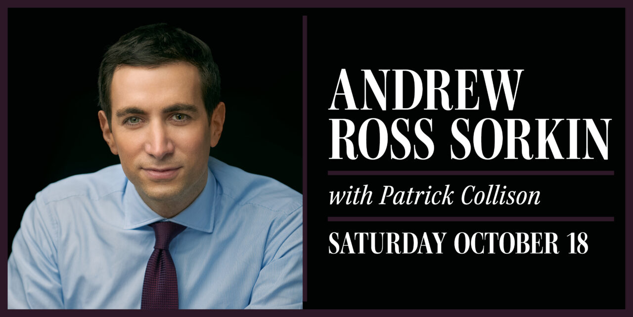 Andrew Ross Sorkin with Patrick Collison. Saturday, October 18.